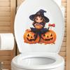 Halloween Pumpkin Little Girl Bathroom Toilet Toilet Beautification and Decoration Stickers