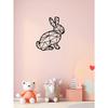 1PC Charming Metal Bunny Wall Art - Geometric Bunny Decor For Home And Garden