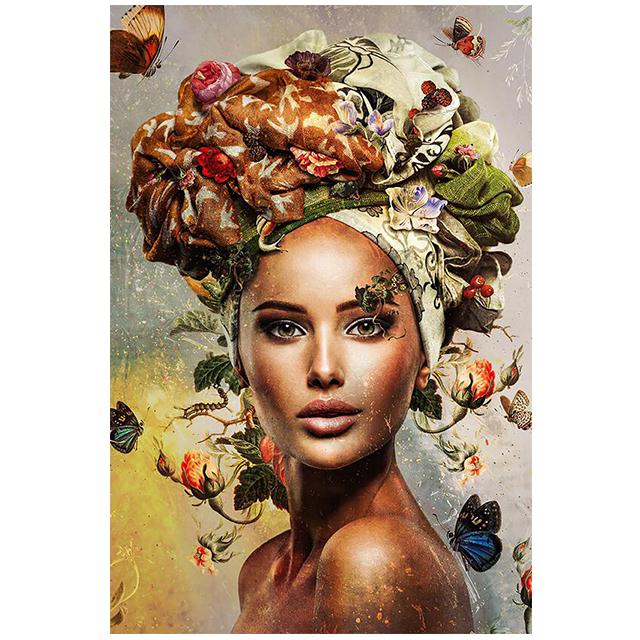 Декоративная цветочная картина абстрактная женщина художественная печать постер картина интерьер холст настенная живопись гостиная украшение дом