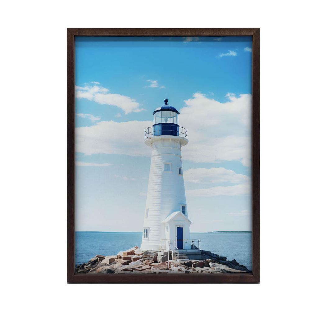 Seaside Lighthouse Seaside Lighthouse, 70X100 Cm, Black Aluminum Frame, 230 Gsm Matte Paper