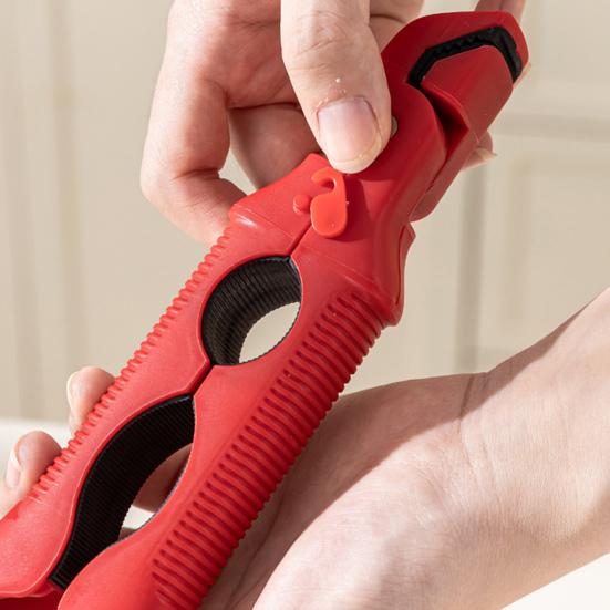 Зажим для посуды против ожогов 3-в-1 Многофункциональный захват для горячих тарелок, зажим для тарелок, открывалка для бутылок, термостойкий силиконовый кухонный инструмент с нескользящей ручкой