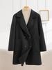 2025 Autumn Women's Long Double-Sided Wool Coat - Korean Style Suit Collar Outerwear