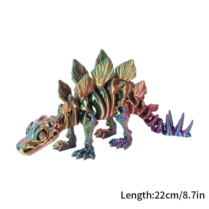3D-печатный китайский дракон, вращающиеся драконы, детские подарки, реалистичная статуя дракона, ландшафтное украшение, печатные фигурки животных