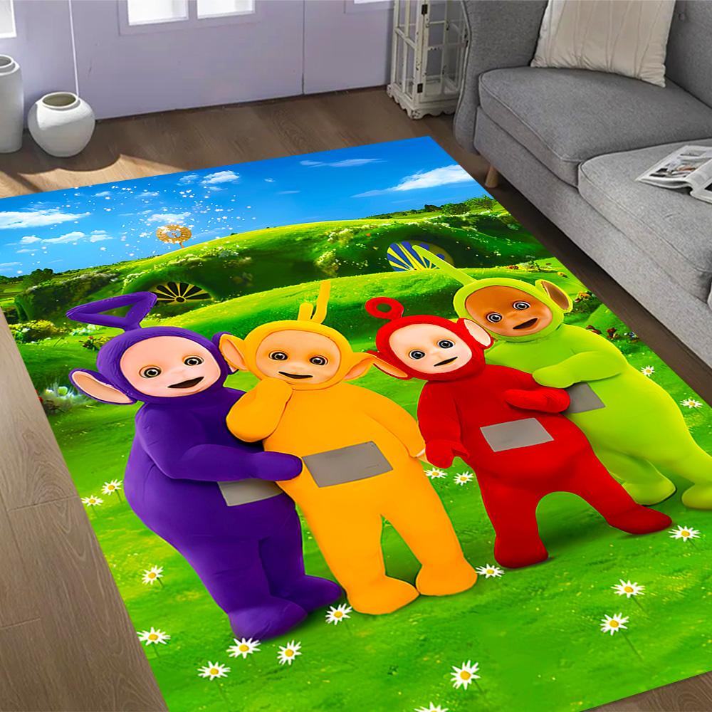 Teletubbies Friends Themed Anti-Slip Rugs - Polyester Home Decor, Suitable for Bedrooms, Living Rooms, Doorways, Studios, and Decorations