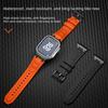 Triple-Layer Armour Silicone Sport Watch Band For Apple Watch 49mm/46mm/45mm/44mm, Adjustable Protective Replacement Wrist Strap