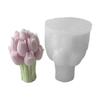 Красивые силиконовые формы из смолы, формы для украшений, букеты тюльпанов, формы для статуй, силиконовые формы для свечей для рукоделия