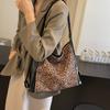 Большая женская сумка 2024 года, осень-зима, новая модная повседневная женская сумка через плечо с леопардовым принтом, многоцелевая сумка-мессенджер большого объема