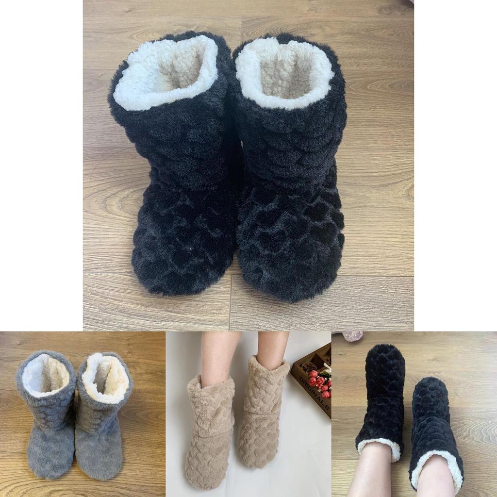 Cozy And Stylish Ladies Booties With Warm Plush Lining For Indoor Comfort