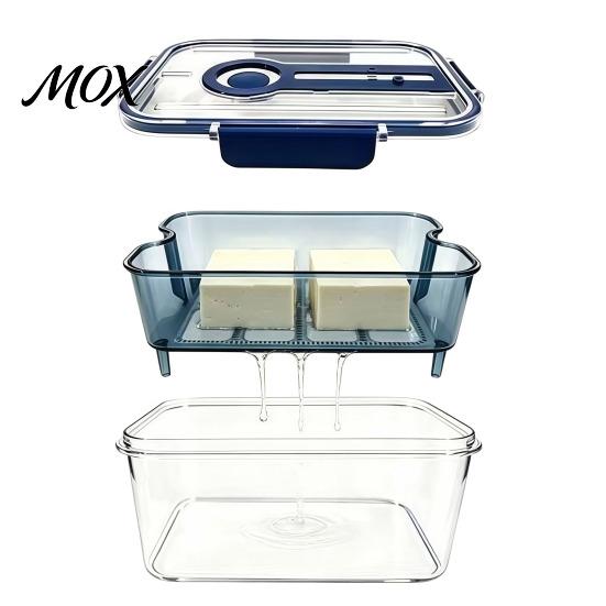 Breathable Food Container Crisper Box, with Mesh Drain Strainer, Tofu Whey Refrigerator Organizer Bin Separation Container, for Fresh Fruit Vegetable