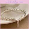 Sophisticated Silver Pearl Geometric Bracelet Exquisite Handcrafted Gift Womens