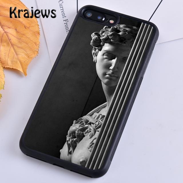 Krajews Vintage Plaster Statue David Aesthetic Art Phone Case For iPhone 14 SE 6 7 8 Plus XR XS 11 12 13 Pro Max Galaxy S21 S22