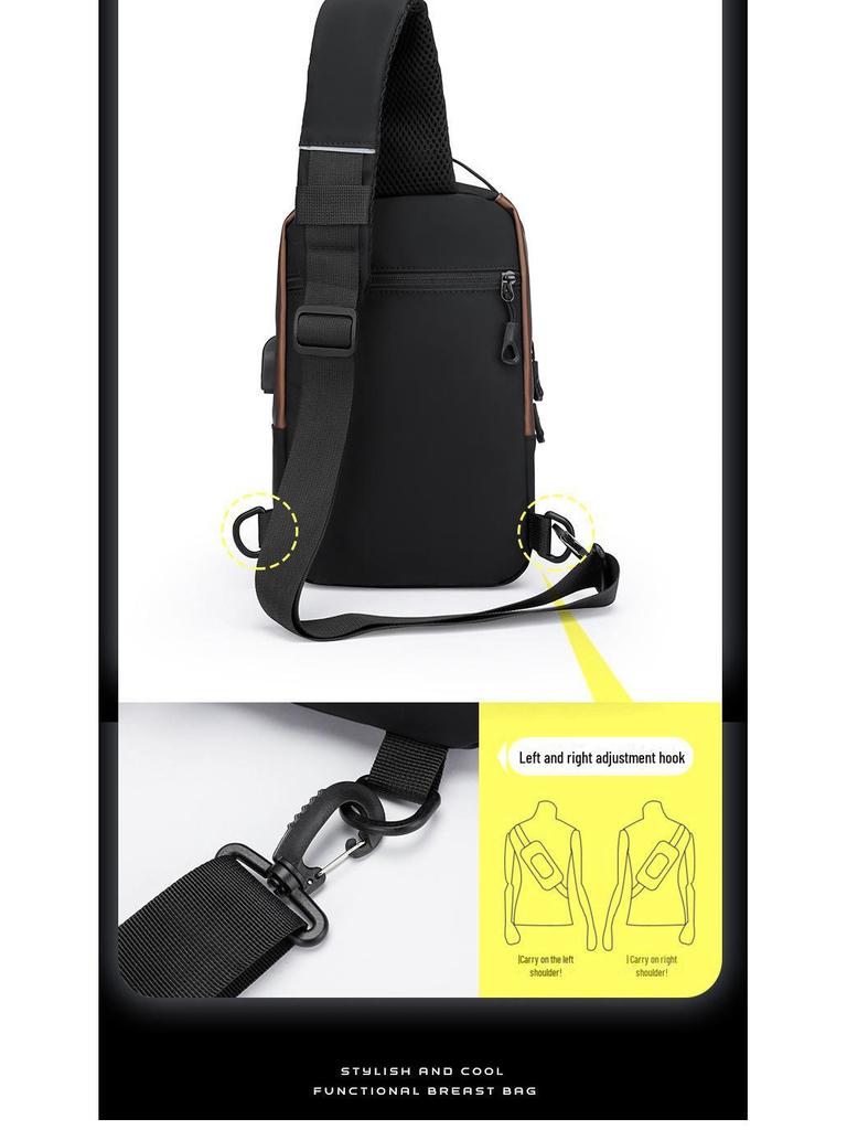 High-End Fashion Unisex Motorcycle Messenger & Chest Bag - Trendy, Waterproof, Travel & Commute Shoulder Bag