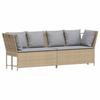 VidaXL Garden Sofa with Beige Cushions Braided Resin, Outdoor Sofa, Garden Loveseat, Outdoor Furniture, 4104126