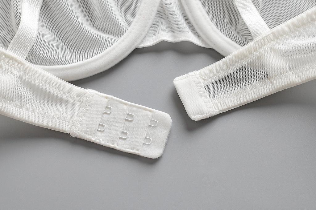 Varsbaby Прозрачный бюстгальтер Сексуальное тонкое нижнее белье Женский просвечивающий бюстгальтер, Комплект, (V279TS_34C_Белый)