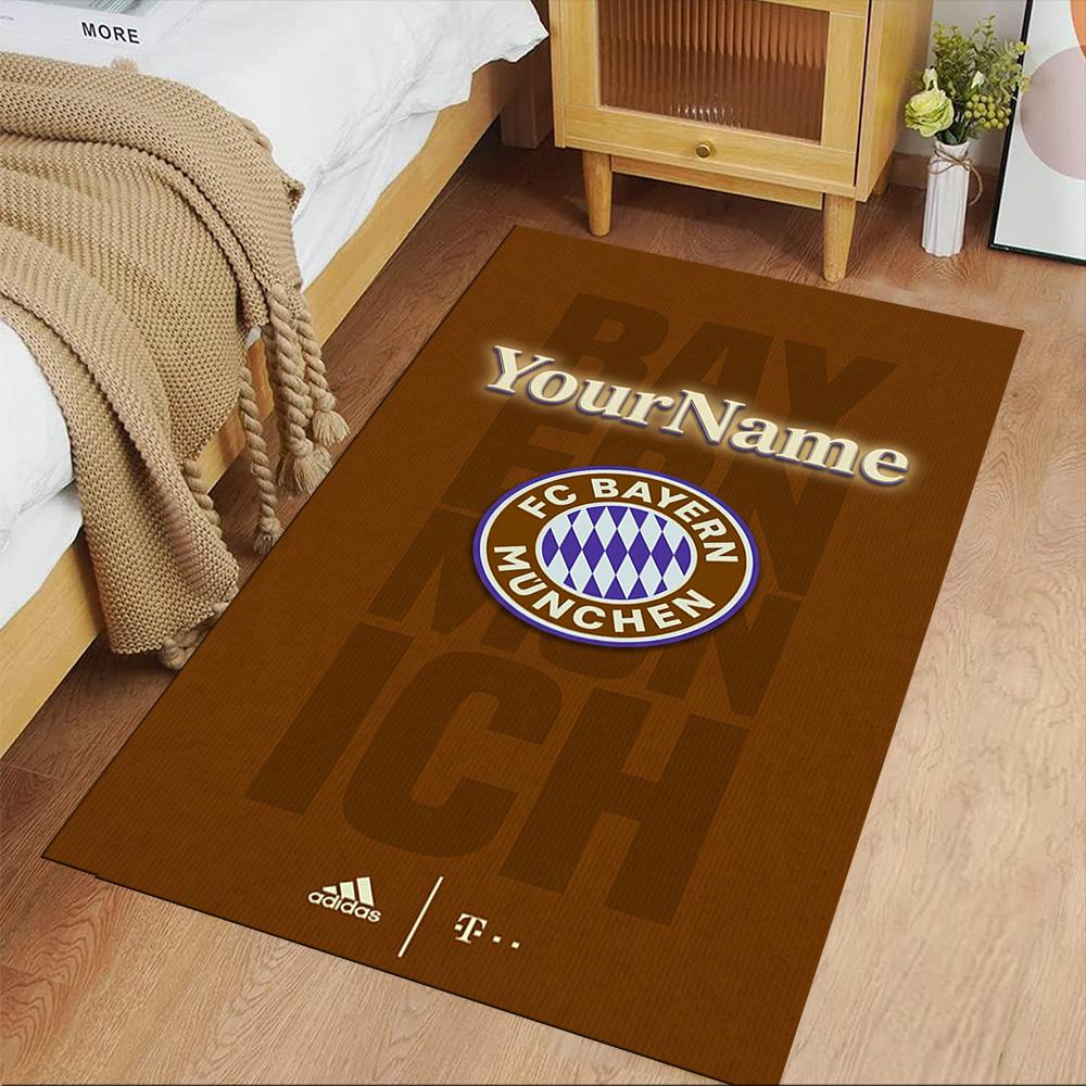 Bayern Munich Customize Text Area Rug Design for Kitchen Dormitory Bedrooms Outdoor Anti-slip Rug Decorate Offices