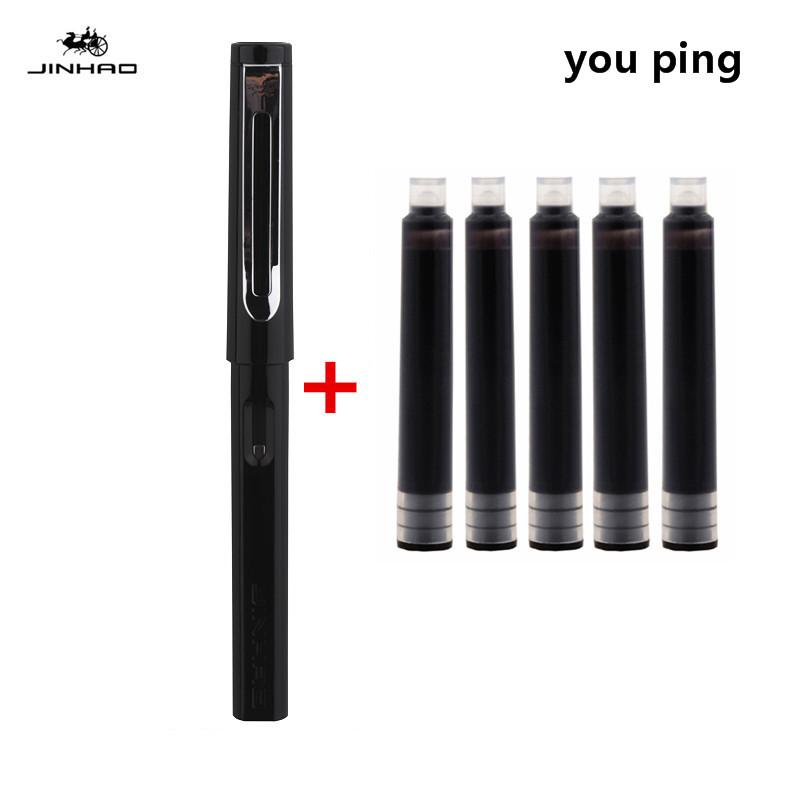 Новая прозрачная цветная деловая офисная перьевая ручка Jinhao Школьные канцелярские принадлежности для студентов
