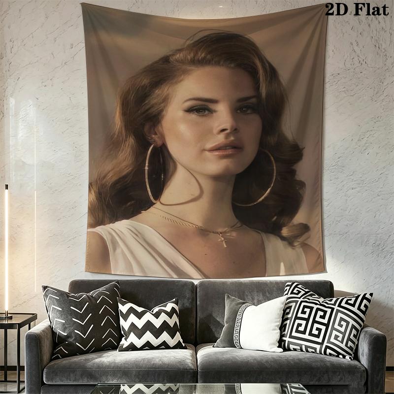 Lana Del Rey Wall Tapestry Aesthetic Wall Hanging Printed Fabric Blanket Decorative Tapestries for Bedroom Living Room Home Decor