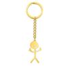 Interesting Stainless Steel Keychain With Funny Character In The Middle Finger
