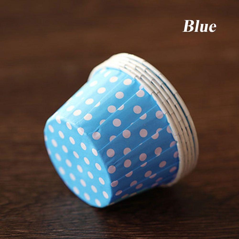 100 шт., бумажные формочки для выпечки с точечным декором, чехол для кексов, обертка для выпечки