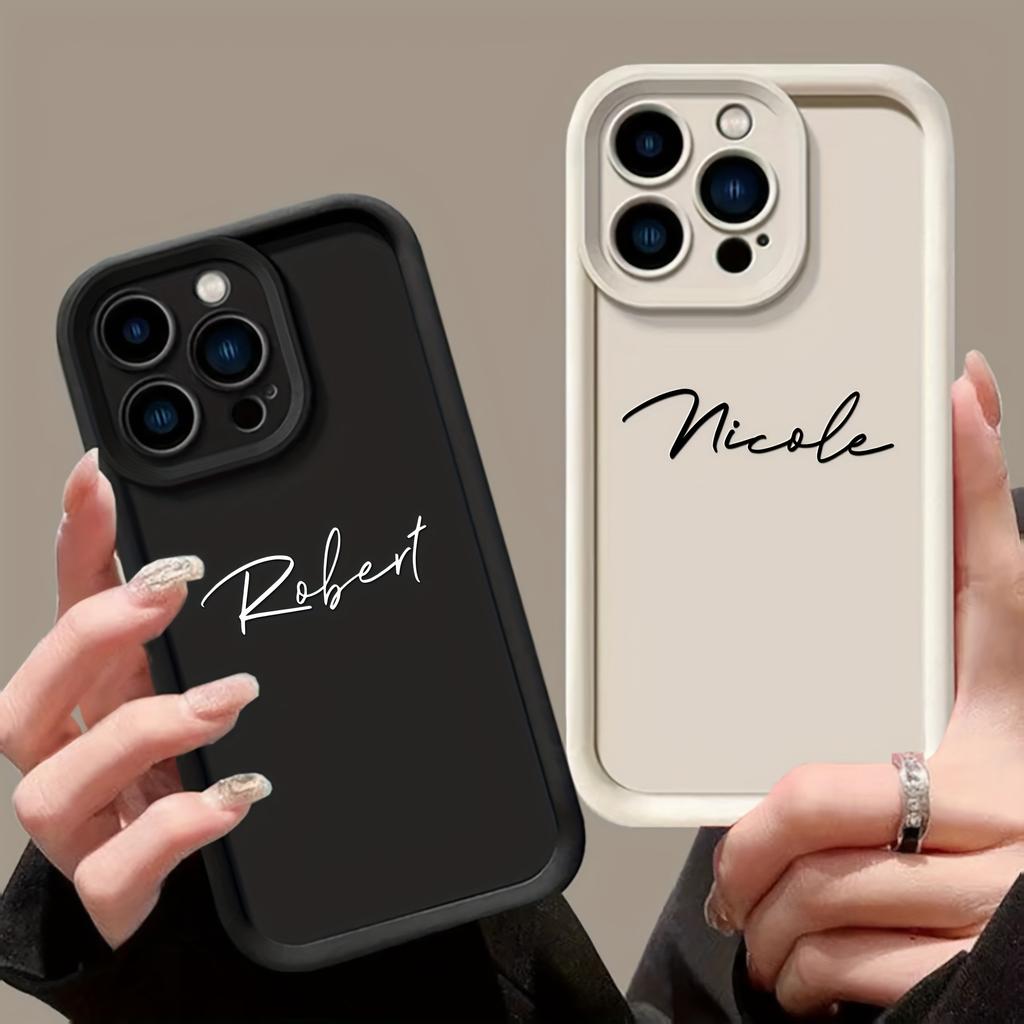 Чехол для телефона с индивидуальным текстом для IPhone 13 11 12 Pro 16 15 17 14 Pro Max 15 Plus 17 Air DIY Дизайн Вашей Подписи Мягкий Силиконовый Чехол