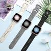 2x Bracelet pour Apple Watch 38mm-40mm-41mm Series 9 8 SE 7 6 5 4 3 2 1 / 42mm (Serie 10) Silicone Motif Tournesol Blanc et Noir