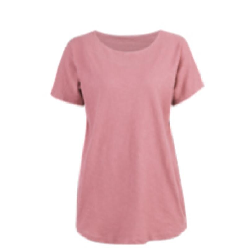 Shop Women Slub CoTTon Round Neck ShorT Sleeve T shirT cobalT Dai Wsh 0242