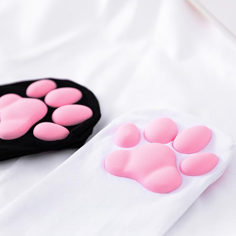 Cat Paw Socks Kawaii 3D Cat Claw Women Stocking Lolita Paw-Pad Thigh High Socks