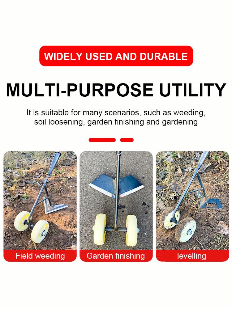 Ручная садовая толкаемая колесная мотыга, бытовая ручная мотыга, садовые мотыги, культиватор, прополка для прополки, рыхления почвы