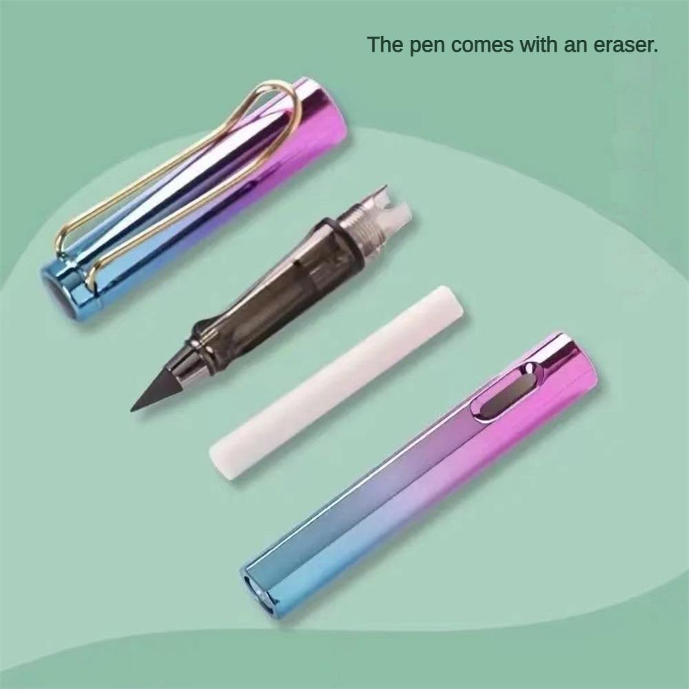 Бесконечный вечный карандаш с бесплатным ластиком, не требующий заточки для плавного письма, рисования, школьных офисных канцелярских принадлежностей, аксессуаров