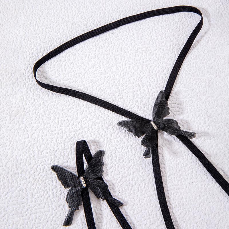 1PCS Sweet Cool Hot Girl Butterfly Flower Cross Thigh Chain Women's Jewelry Sexy High Elasticity Strap Leg Chain