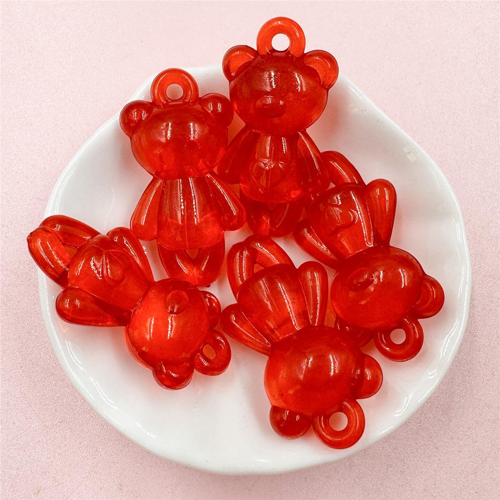 5 шт. 21*39,5 мм модные акриловые стоящие бусины в виде медведя кулон DIY материал ручной работы для производства ювелирных изделий