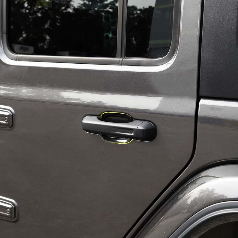 ABS ручка автомобиля наклейка в виде ракушки внешняя дверь чаша декоративная крышка для Jeep Wrangler JL 2018 Up 4-дверная версия Внешние аксессуары