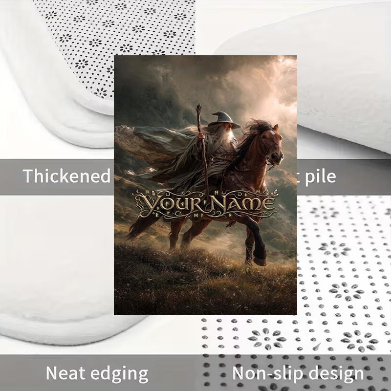 Lord Rings 3Pcs Personalized Customization Bathroom Mat Set Toilet Lid Cover And Rug Ushaped Bath Mats Nonslip Door Mat Decoration