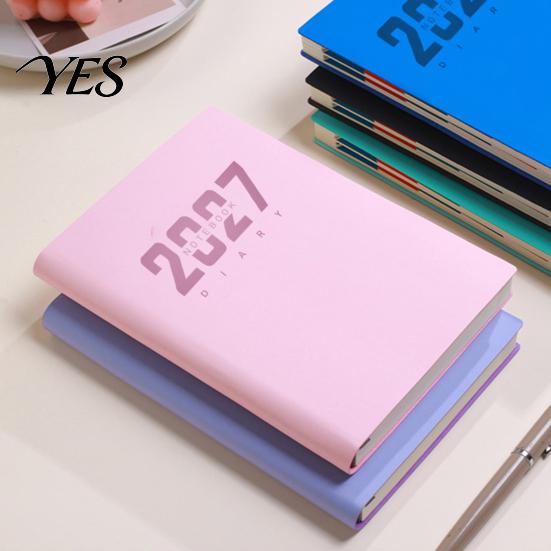 Foreign Trade Business Planner 2027 A5 Daily Planner, 365 Day Time Management Schedule Notebook Portable Agenda for Work Study, Imitation Leather