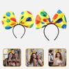 Красочный клоунский головной убор Желтый в горошек Бант Головной убор Реквизит для циркового выступления Смешные шляпы Джокера Украшения для макияжной вечеринки