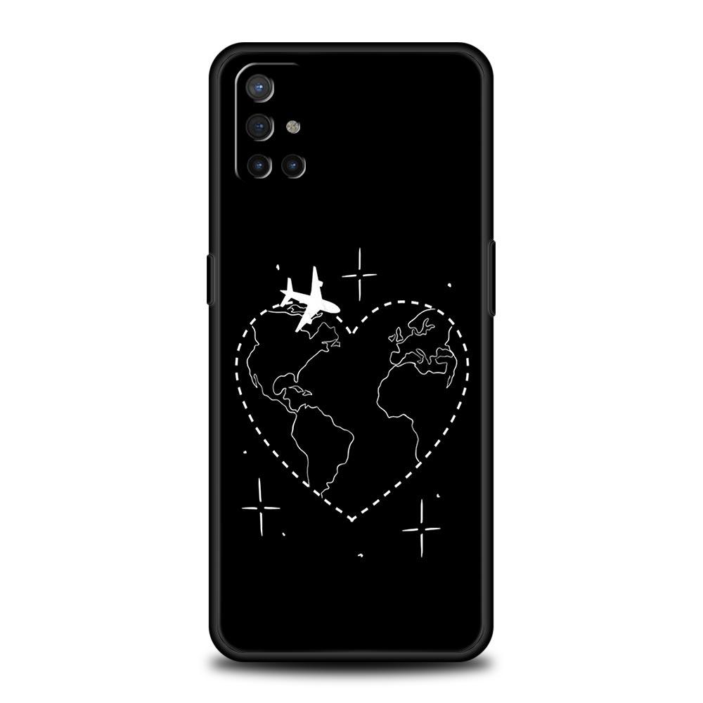 Модный Чехол для Телефона с Картой Мира и Самолетами для OnePlus 12R 9R 12 11 10 Pro 9 8 7 7T 8T 10T 9RT Nord 2T N10 N200 CE 2 5G