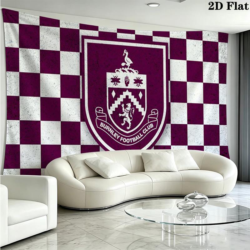 Burnley FC Wall Tapestry Aesthetic Wall Hanging Printed Fabric Blanket Decorative Tapestries for Bedroom Living Room Home Decor