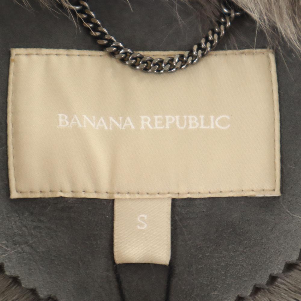 Banana Republic Пальто из мутона с натуральным мехом S серое Женское Б/У