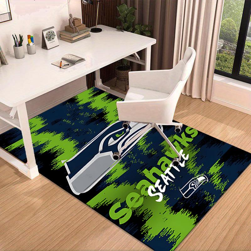 Коврик с командным духом Seahawks для офиса, коврик под кресло, декоративный ковер, коврик для гостиной, большой размер, подарки для фанатов, рождественские подарки