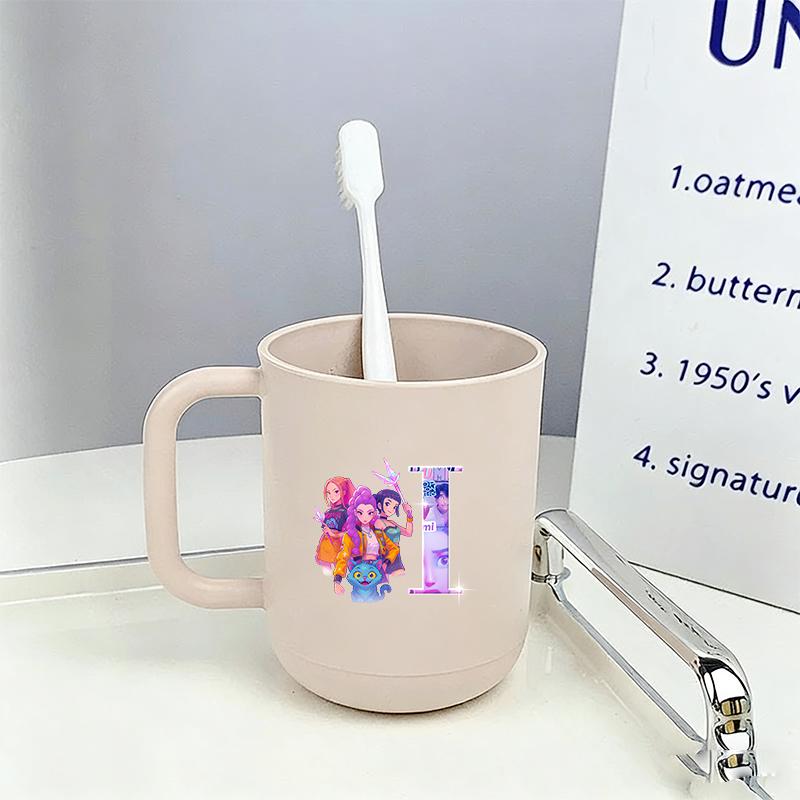 Kpop Demon Hunters Mouthwash Cup Kawaii Portable Toothbrush Cups Home Couple Family Thickened Juice Water Mug Birthday Gift