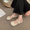 French Soft-soled Beanie Shoes Women's 2025 New Summer Versatile Flat-soled Single Shoes Summer Shallow Mouth Mary Jane Shoes