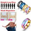Women Weight Loss CZ Crystal Ring Stainless Steel Slimming Healthy Ring Magnetic Therapy Jewelry