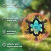25.4cm Rotating Metal Wind Chime Vibrant Mandala Design Outdoor Hanging Decor for Garden Balcony Patio Creative Gift All Seasons