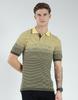 Men's Regular Fit Self Designed Half Sleeve Polo T-Shirt