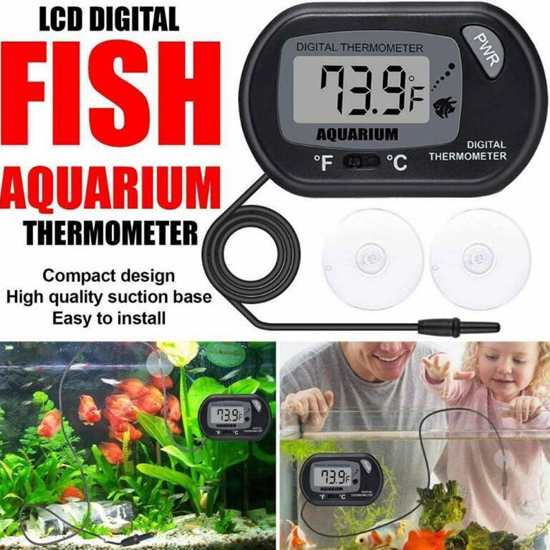 ЖК-цифровой аквариум для рептилий, аквариумный водомер, термометр, температура