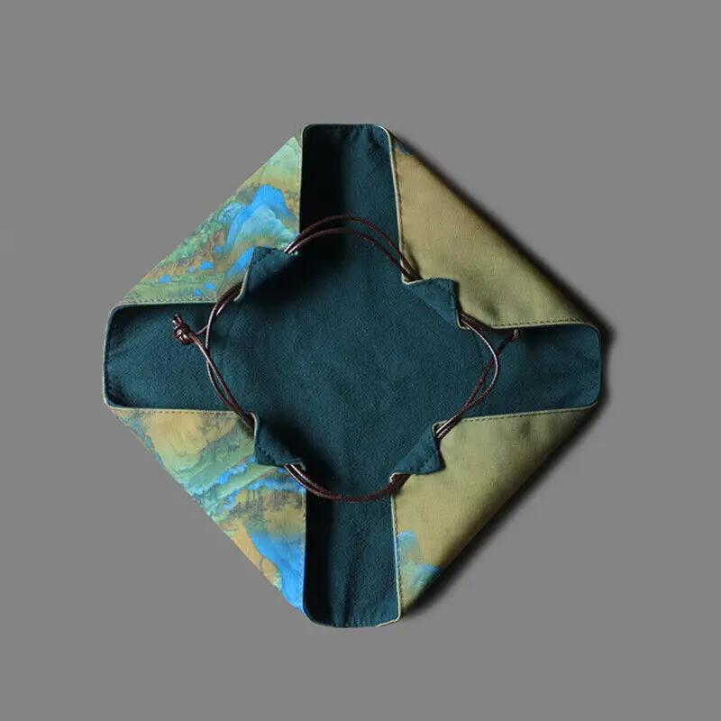 Китайский чайник Чашка Хранение Сумка Портативный Уличный Дорожный Комплект Тканевая Сумка Контейнеры Упаковка для Гайвани Чайный Набор Уютный Уют