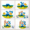 Happy Stacking Dinosaurs,Wooden Stacking Toy For Toddlers, Colorful Dinosaur Balancing Activity Toy, Improves Fine Motor Skills And Dexterity
