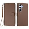 For Samsung Galaxy S24 FE Leather Case Wallet Stand Phone Cover with Wrist Strap