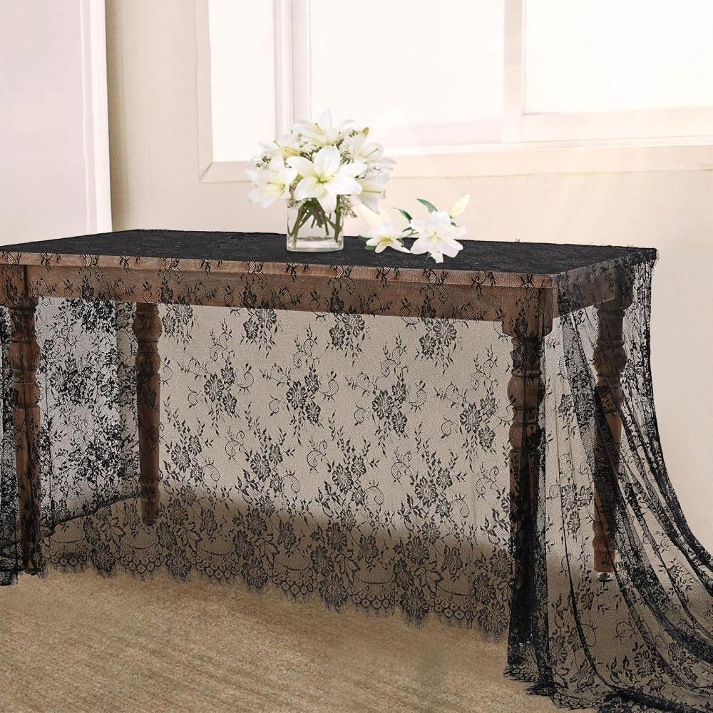 Sewing Lace Fabric White Eyelash Lace Fabric Black Embroidered Floral Lace Eyelash Trim Home Decoration