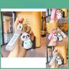 Charming Silicone Panda Keychain Plush Perfect For Gifts And Collectibles